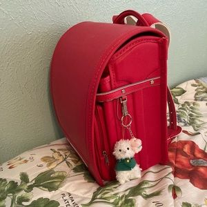 Red Japanese Randoseru Backpack